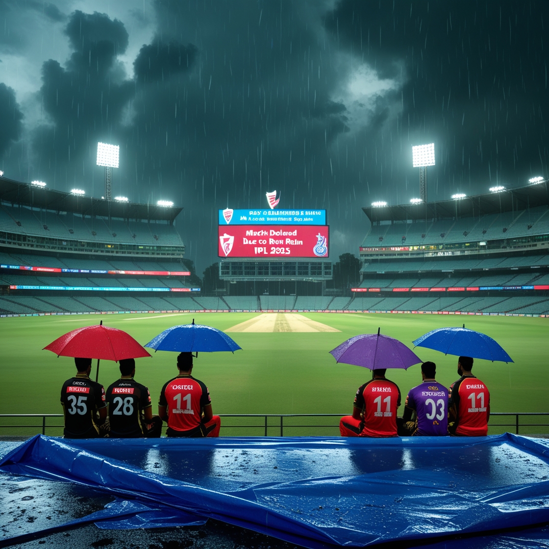 IPL 2025 Resumes: RCB vs KKR Match Delayed Due to Rain